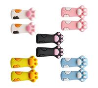 Protector de puntas de lápiz con forma de pata de gatito, funda de silicona masticable, funda de extensión de lápiz para estudiantes, niños, escritura, gorro infantil