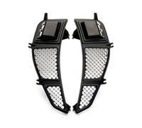 Protector de radiador Protector De Parrilla De Rad Kit de protección de rejilla de radiador para motocicleta compatible con Vespa GTS 300 GTV 300 2023 2024.(Black - With Logo)