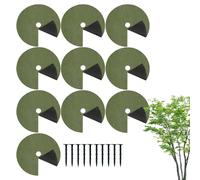 protector de raíces de árbol con clavos para el suelo, cubierta de mantillo estable para jardín, césped, patio, parterre, granja, paisajismo al aire libre, protección de base de árboles, fácil