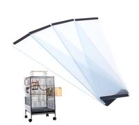 Protector de Receptor de Semillas para Jaula de pájaros, 4 Uds., antidispersión, sin desorden, Jaula Transparente de PVC para Loros y periquitos.