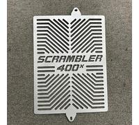 Protector de rejilla de radiador compatible con Triumph Scrambler 400X 2024 protección de red de motocicleta (plata)