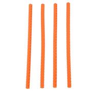 Protector de rejilla para horno, cubierta de borde de silicona resistente al calor, accesorios para horno, cocina y restaurante, 4 Uds. (Naranja)