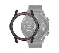 Protector de Reloj LLD for Huawei Honor Magic 2 46mm Smart Watch Case Protectora TPU, Color: Negro + Rojo Protector de Pantalla de Vidrio Templado de teléfono móvil