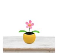Protector De Reposacabezas De Asiento De Coche - Flores Bailando Solar Tiemblando | Adornos De Coche Con Cabeza Sacudida De Flores, Cubierta A Prueba De Polvo Para Reposacabezas De Asiento Trasero Y |