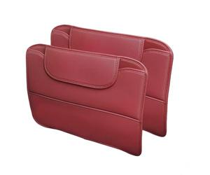 Protector de Respaldo de Asiento de Coche para Audi Q2 2016-2024, Alfombrilla Anti Patadas Funda Protectora Organizador de Almacenamiento de Cuero PU,Red