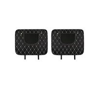 Protector de Respaldo de Asiento de Coche para Audi TT TTS TT RS 1998-2023, Alfombrilla Anti Patadas Funda Protectora Organizador de Almacenamiento de Cuero PU,Black-Beige