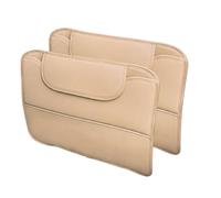 Protector de Respaldo de Asiento de Coche para BMW X5 X6 1999-2024, Alfombrilla Anti Patadas Funda Protectora Organizador de Almacenamiento de Cuero PU,Beige