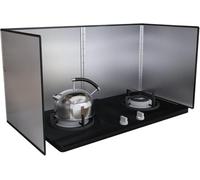 Protector de salpicaduras de aceite, plegable, de acero inoxidable, 4 lados, para freír y cocinar