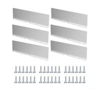 Protector de salpicaduras de canalón intermitente de techo, desviador de lluvia de aluminio de 2/4/6 piezas para control de flujo de agua del valle y protección de cimientos (6 piezas)