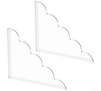 Protector de salpicaduras de ducha, 2 unidades, hecho de acrílico con base de silicona para mamparas de ducha bañeras y perímetros de lavabo (transparente)