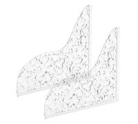 Protector de salpicaduras de ducha para esquina de bañera, impermeable, protector de ducha acrílico con diseño de ondas transparentes, relleno de barrera de agua de baño, para una fácil instalación