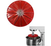 Protector de salpicaduras de silicona para batidora de pie de cocina, batidor de 6 hilos, herramienta de limpieza flexible con raspador integrado, reduce los residuos de masa (D)