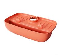 Protector de salpicaduras de silicona para fregadero con estante de drenaje integrado y espacio de almacenamiento para mantener tu área de fregadero organizada y agua (naranja)