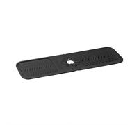 Protector de salpicaduras de silicona para fregadero de 17.3 pulgadas, tapete multifunción para grifo de fregadero de cocina con bandeja de goteo, soporte de esponja y jabonera, evita la acumulación