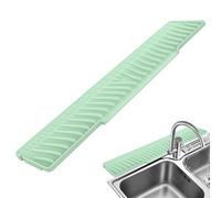 Protector de salpicaduras de silicona para fregadero, tapete de drenaje de 22.8 x 4.9 pulgadas, protector de encimera plegable | Protector creativo de salpicaduras de agua de larga duración para