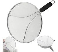 Protector de salpicaduras hecho de acero inoxidable para una alta resistencia al calor mientras fríes, drenas, colas o enfría alimentos