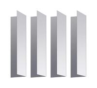 Protector de sellado de puerta de garaje de aluminio, 5,91 x 1,77 pulgadas, placas , sin deformaciones, construcción robusta, ajuste universal de tamaño de puerta | Prevención de la entrada