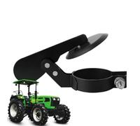 Protector de silenciador de tractor - Protector de lluvia de acero al carbono - Tapa de escape impermeable | Robusto y confiable Negro Protector de lluvia fácil de instalar, resistente a la intemperie