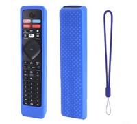 Protector de silicona para control remoto de TV compatible con modelos RF402A NH800UP que proporcionan una cobertura consistente y estabilidad mecánica (azul)