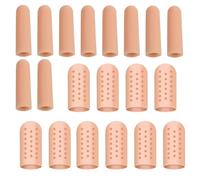 Protector de silicona para dedos - 20 unidades de gel para dedos - Protección de dedos de gel de silicona - Protector de dedos de silicona Protector de pulgar transpirable para ampollas, grietas de