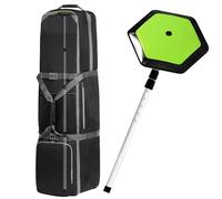 Protector de soporte para palos de golf, marco telescópico de 20 a 53 pulgadas, base de goma gruesa, escudo de seguridad antiaplastamiento, brazo rígido universal estable para bolsas de viaje duras y