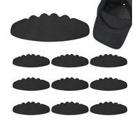 Protector de sudor para sombrero, 10 piezas autoadhesivas grandes que absorben el sudor, tira de inserción de gorra de béisbol, protector de sudor para viajes, senderismo, camping, viajes, playa