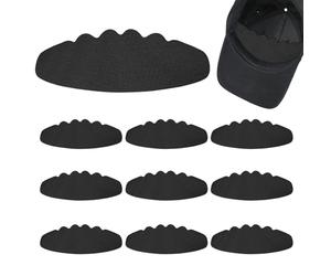 Protector de sudor para sombrero, 10 piezas autoadhesivas grandes que absorben el sudor, tira de inserción de gorra de béisbol, protector de sudor para viajes, senderismo, camping, viajes, playa