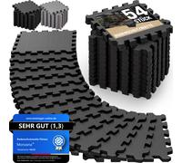 Protector de suelo/alfombrillas juego de 54 negro 264x175x1cm