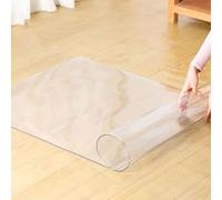 Protector de suelo antideslizante transparente impermeable para suelos duros, tapete de escritorio multiusos y protector de alfombra para uso doméstico y de oficina