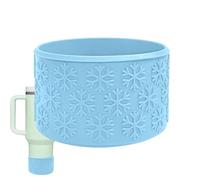 Protector de suelo para botellas de agua, diseño de copo de nieve | Funda protectora antideslizante para tapa de vaso, botella de agua, vaso, para uso diario, oficina o mesa