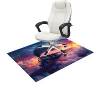 Protector de Suelo para Silla Ruedas, Alfombra para Silla Gaming Oficina para parqué y Suelos Duros(A,90 * 140cm)