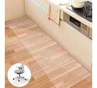 Protector de suelo transparente para suelos duros, resistente a los arañazos, tapete impermeable para silla de oficina, 75 x 120 cm, 2 mm de grosor, perfecto para parquet Flo
