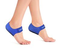 Protector de talón de gel de Fascitis plantar, Bukihome Copa de talón para hombres y mujeres, alivia el dolor del talón, tendón de Aquiles seco y agrietado almohadilla de apoyo del talón, Azul, 42-47