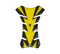 Protector de tanque tanque adhesivo 3D para moto, color amarillo, 13 x 19 cm