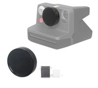 Protector de tapa de lente para Polaroid NOW 2/3/NOW + 2/3, cubierta protectora de aleación de aluminio, antipolvo, antiarañazos, cubierta de lente de cámara, protector impermeable (negro)