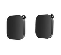 Protector de Tapa Lente Silicona, Compatible con GoPro, Hero 13 | Tapa de lente negra anticaída y resistente al polvo, 3.5 x 3.5 x 0.7cm(Black 2 pcs)