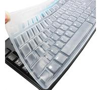 Protector de teclado transparente de silicona para PC de escritorio ultrafino, compatible con teclado inalámbrico Logitech MK270 y Logitech K200 K260 K270 MK200 MK260 (no para otros teclados de
