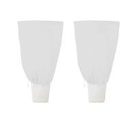 Protector de tela de seguridad mejorada contra heladas con cordón deslizante para plantas grandes de árboles de 200 x 240 cm, color blanco, crema y verde, tela no tejida