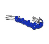 POLISPORT 8483800003 - ARMADILLO HEAD protector de escape universal para motos de 4 tiempos de 40cm combina acero inoxidable y elastómero ligero resistente a altas temperaturas en color azul