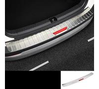 Protector De Umbral De Puerta Exterior De Acero Inoxidable para Skoda para Kodiaq 2018 2019(Exterior Sliver Red)