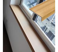 Protector de umbral de ventana de roble, impermeable y cortable, ideal para interiores del hogar, compatible con LED (160 cm x 35 cm)