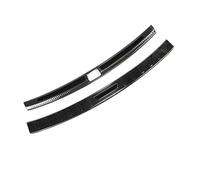 Protector De Umbral Maletero Trasero Cromado Acero Inoxidable para VW para Atlas para Teramont 2018-2024(Black)