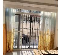 Protector De Ventana De Seguridad Interior, Barrera De Seguridad Plegable Ajustable For Niños, Tope De Puerta Con Cerradura, Puerta De Rejilla De Seguridad For Ventana Antirrobo(W120xH140cm/48x55in)