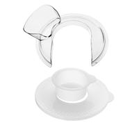 Protector de vertido y cubierta para cuenco mezclador KitchenAid de 4.5 a 5 | Tapa protectora de salpicaduras de plástico para alimentos, compatible con cuencos de mezcla de acero inoxidable