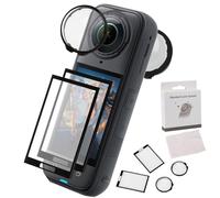 Protector de Vidrio Templado para Insta360 X5, Pack de 2 Protector de pantalla de vidrio templado y lente para Insta 360 X5, Dureza 9H, Anti-Arañazos y Anti-Polvo, Visión Ultra-Clara, Accesorios X5
