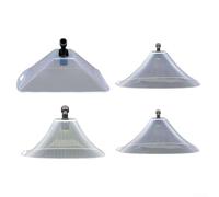 Protector de viento de plástico con forma de ventilador para mejorar la direccionalidad del rociado y limitar la dispersión ambiental en operaciones agrícolas al aire libre (doble cabezal mediano)