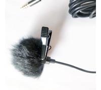 Protector de viento para micrófono de exterior de 5 a 10 mm, cubierta de viento peluda con protección de doble capa, reduce el ruido del viento hasta 40 dB, compatible (negro)