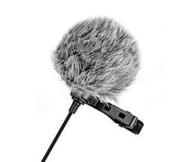 Protector de viento para micrófono de exterior para micrófono de 5 a 10 mm, cubierta de viento peludo de doble capa para reducir el ruido del viento hasta 40 dB, compatible con grabación al aire libre