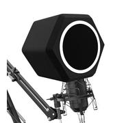 Protector de viento para micrófono, protector de viento, bola de aislamiento de micrófono, filtro acústico para grabación de micrófono, espuma absorbente de sonido, diseño de sello de cinco lados para reducir eficazmente el ruido y los reflejos