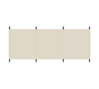 Protector de viento portátil para estufa de camping 210D tela cortavientos para cocina de butano, hoguera de playa, ligera, plegable, 250 x 70 cm (blanco (sin poste)